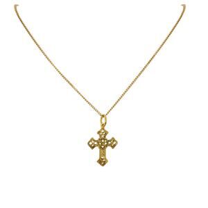 VIRGINS SAINTS & ANGELS VSA Basilica Cross Charm Necklace in Gold